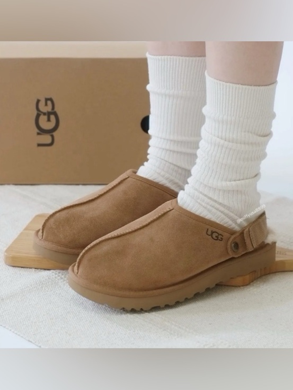 UGG LANAH CLOGS IN CHESTNUT 9 40 EU